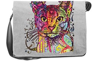 Katzen Artikel Katze Motiv Umhängetasche für Katzenhalter mit Katze Tasche Canvas Abyssinian Cat Katzenbesitzer Katzenhalter Cats Katzenartikel