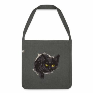 "Katze kommt hervor" - Schultertasche