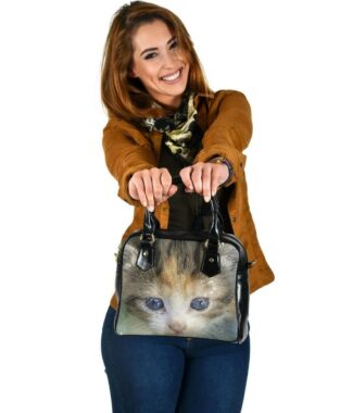 Katze Handtasche Schulterleder Doppelseitiger Druck Für Sie