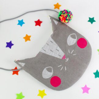 Katzen Handtasche/Geldbörse Grau
